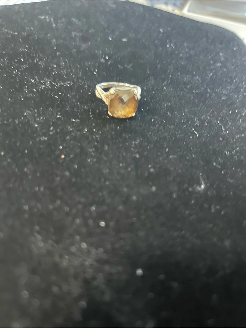 Classic Yellow Gemstone Silver Ring